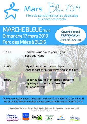 Marche bleue contre le cancer colorectal : 4ème édition